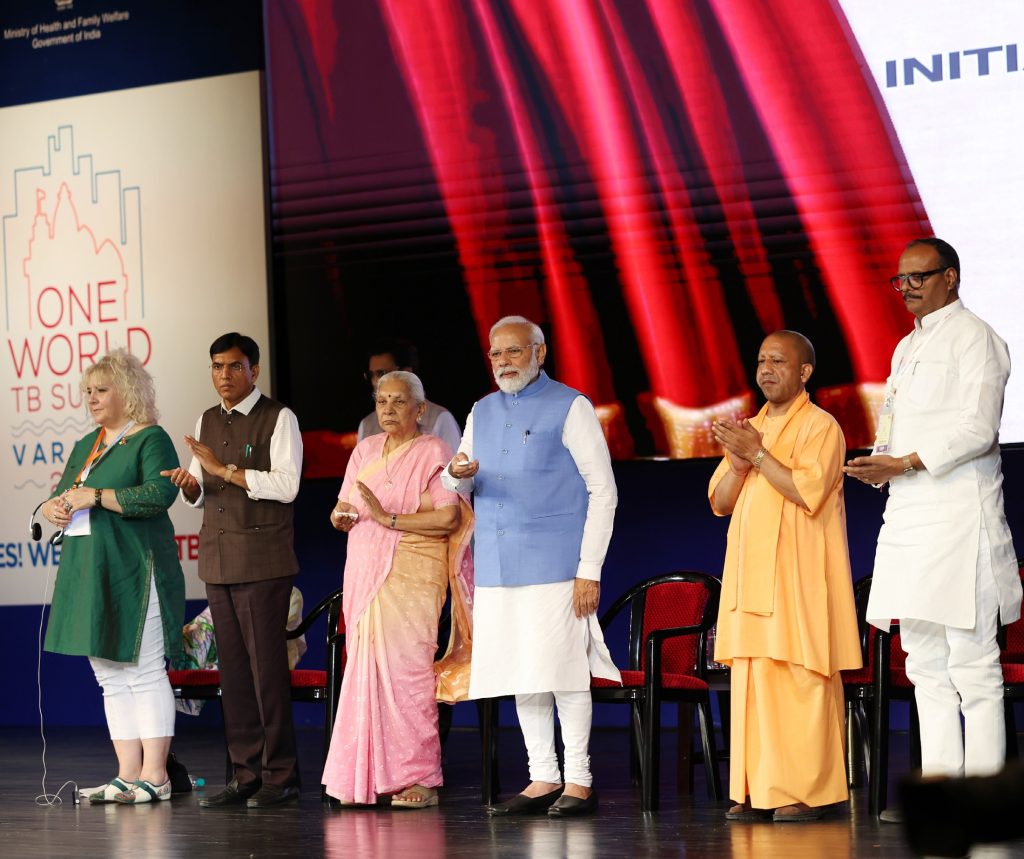 PM launches TB-Mukt Panchayat initiative at the ‘One World TB Summit’ at Rudrakash Convention Centre at Varanasi, in Uttar Pradesh on March 24, 2023.