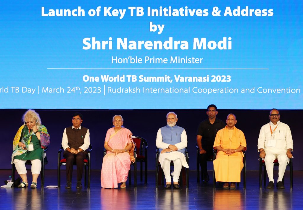 PM attends the ‘One World TB Summit’ at Rudrakash Convention Centre at Varanasi, in Uttar Pradesh on March 24, 2023.