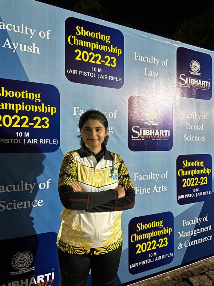 In the All India Inter University Shooting Championship, Mehuli Ghosh, a student of Adamas University, emerged as the champion in the individual category of 10-meter Air Pistol and Rifle, and secured the gold medal.