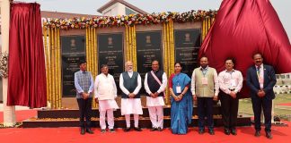 PM lays the foundation stone, inaugurates and dedicates to the nation projects worth more than Rs. 3,400 crores in Guwahati, Assam PM inaugurates AIIMS Guwahati and dedicates to the nation, in Assam on April 14, 2023.