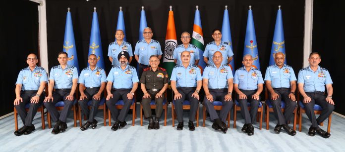 CHIEF OF THE DEFENCE STAFF (CDS) GENERAL ANIL CHAUHAN PVSM, UYSM, AVSM, SM, VSM ATTENDS IAF COMMANDERS' CONFERENCE
