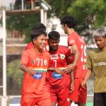 Sudeva FC players celebrating goal during the RFDL National Group Stage in Delhi on Wednesday