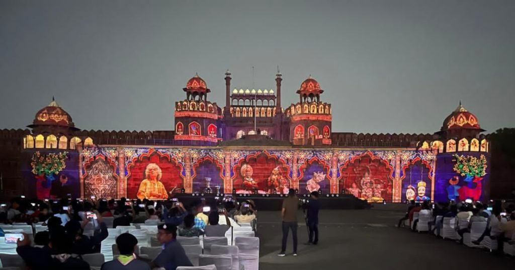 
Projection mapping organised at Red Fort and Pradhan Mantri Sangrahalaya in New Delhi