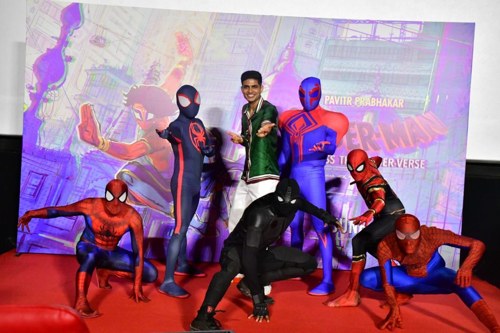 Indian Cricketer Shubman Gill launches the trailer for Spider-Man: Across the Spider-Verse introducing the first Indian Spider-Man, Pavitr Prabhakar