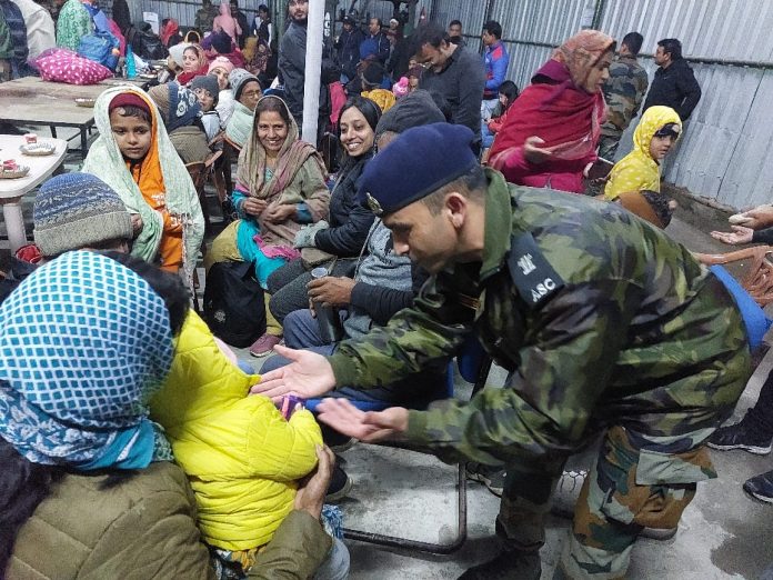 INDIAN ARMY RESCUES 500 TOURISTS STRANDED DUE TO LAND SLIDES AND ROADBLOCKS IN NORTH SIKKIM