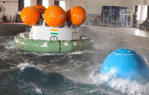 (The Crew Module Recovery Model was also formally handed over to Indian Navy)