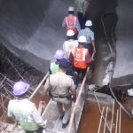 Shri P Uday Kumar Reddy, General Manager , Metro Railway inspected the Bowbazar site where disasters have hampered the progress of Metro work of East-West Metro today i.e. on 03.05.2023. He undertook an inspection on foot inside the tunnel where 24 meter tunneling work out of 38 meter have been completed with cut and cover method.