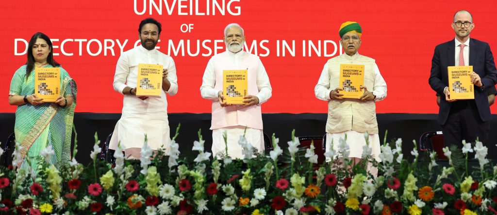 PM at the inauguration of International Museum Expo 2023 at Pragati Maidan, in New Delhi on May 18, 2023.