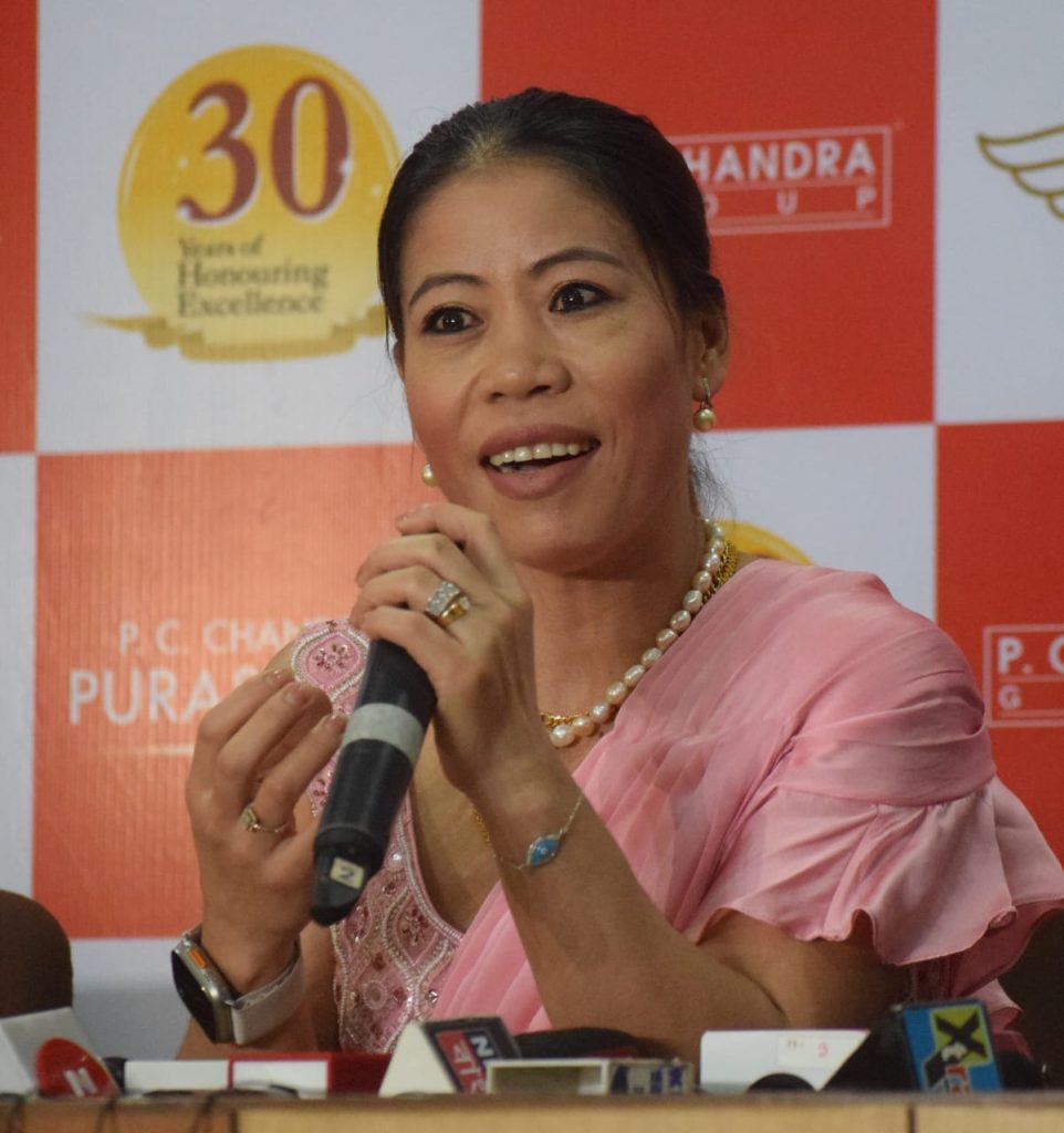 P.C. Chandra Group felicitates MC Mary Kom with 30th P.C. Chandra Puraskaar 2023