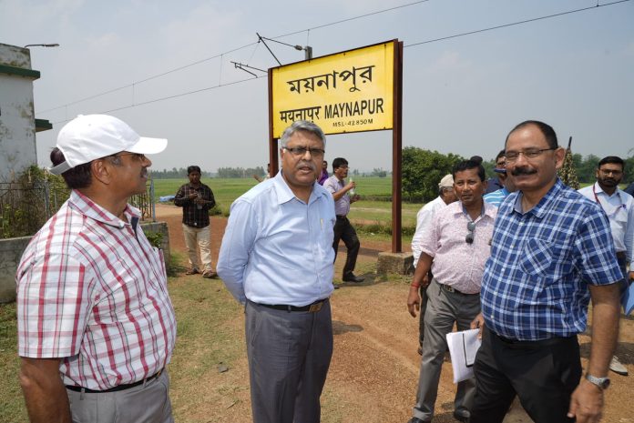 GENERAL MANAGER EASTERN RAILWAY INSPECTED PROGRESS OF GOGHAT- MAYNAPORE NEW BROAD GAUGE CONSTRUCTION WORK