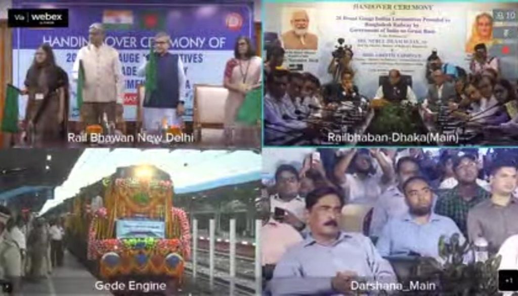 Indian Railways hands over 20 Broad Gauge Locomotives to Bangladesh