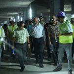 General Manager went to Bimanbandar Metro station to see the progress of the work. Shri Reddy inspected the underground yard, subway, different passenger amenities etc at this station.