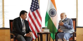 Prime Minister’s Meeting with Mr. Neil de Grasse Tyson PM meeting Mr. Neil de Grasse Tyson in New York, USA on June 20, 2023.
