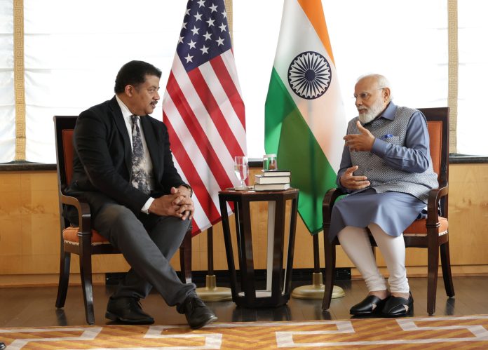 PM meeting Mr. Neil de Grasse Tyson in New York, USA on June 20, 2023.