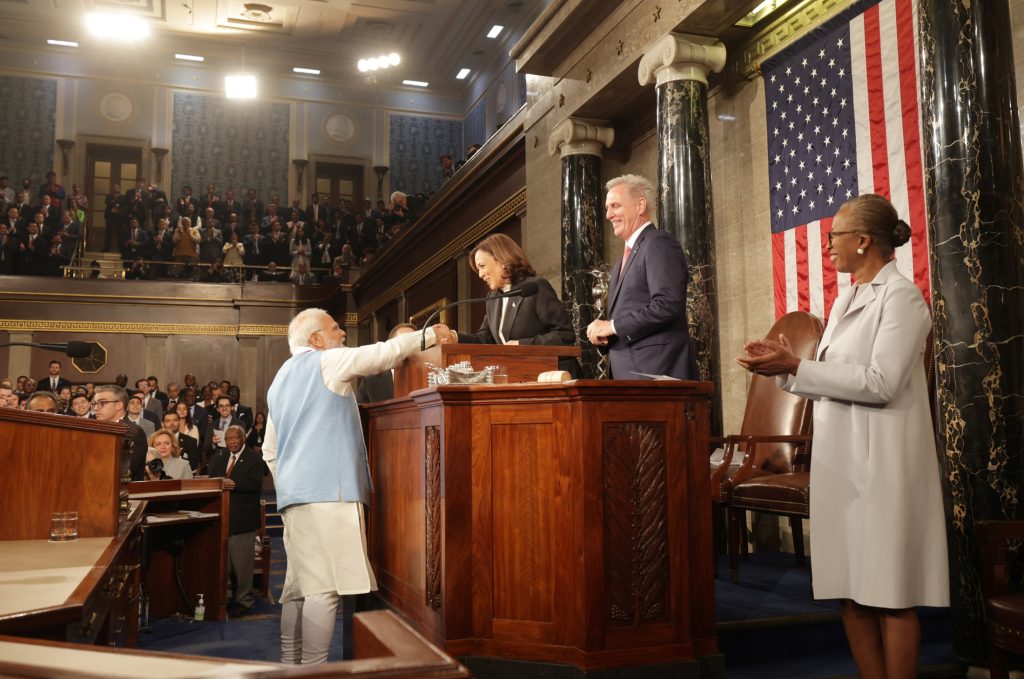 PM at the Joint Session of US Congress, in Washington DC on June 22, 2023.