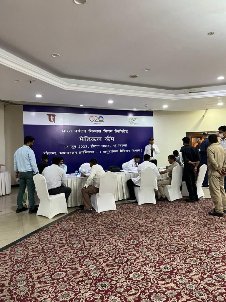 ITDC Organises Free Medical Camps in Collaboration with All India Institute of Ayurveda Ministry of Ayush and Safdarjung Hospital New Delhi