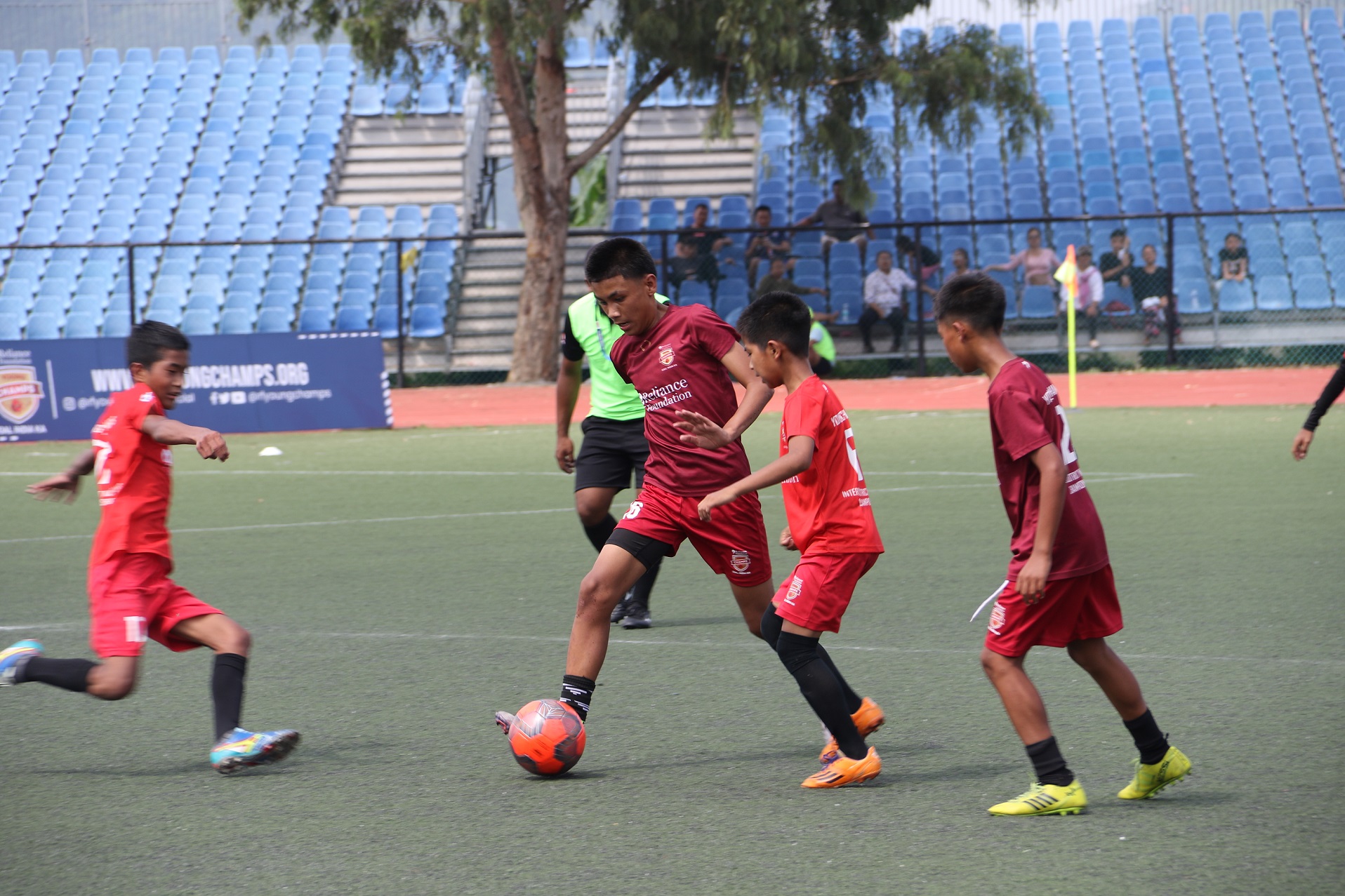 Players in Action at the Reliance Foundation Young Champs Naupang League