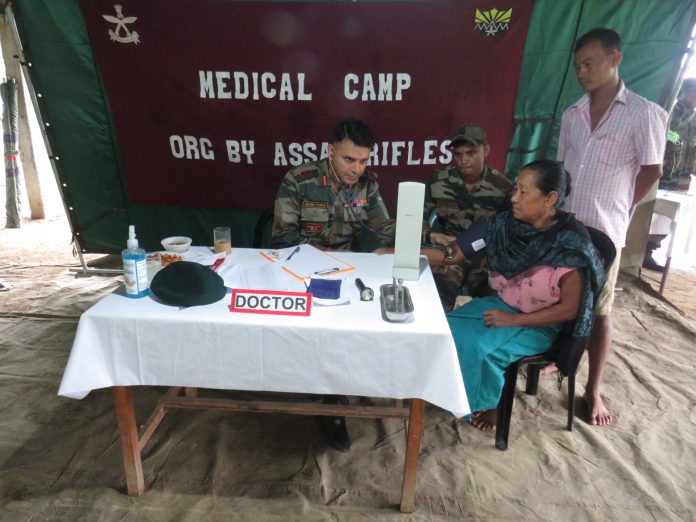 A comprehensive medical aid camp was organised by Assam Rifles at Lamdai khunao Village, Jiribam District, Manipur.