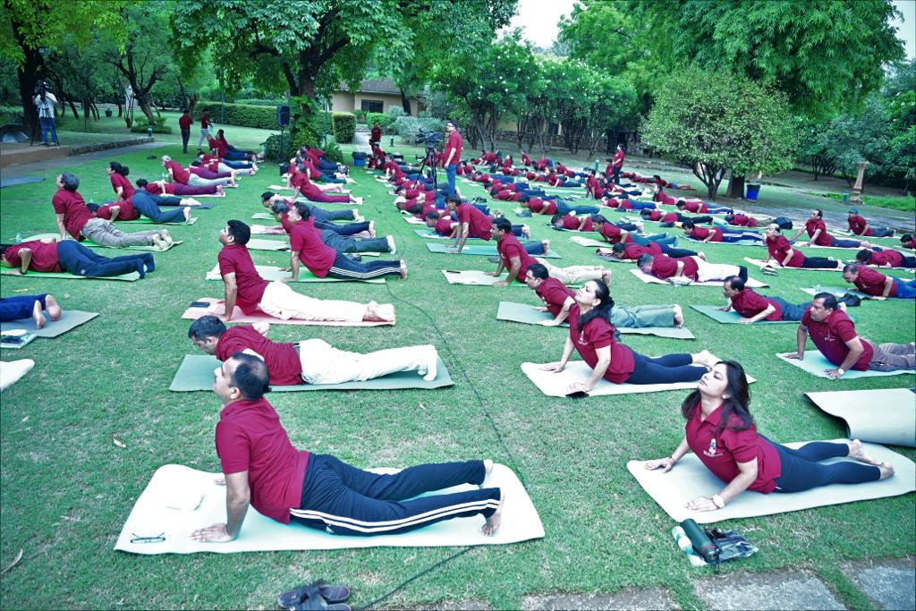 The International Yoga Day was celebrated by the office-bearers and employees of Indira Gandhi National Centre for the Arts by performing yoga