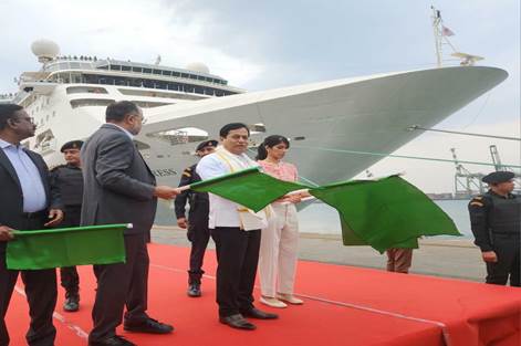Shri Sarbananda Sonowal flags off India’s First International Cruise Vessel from Chennai to Sri Lanka