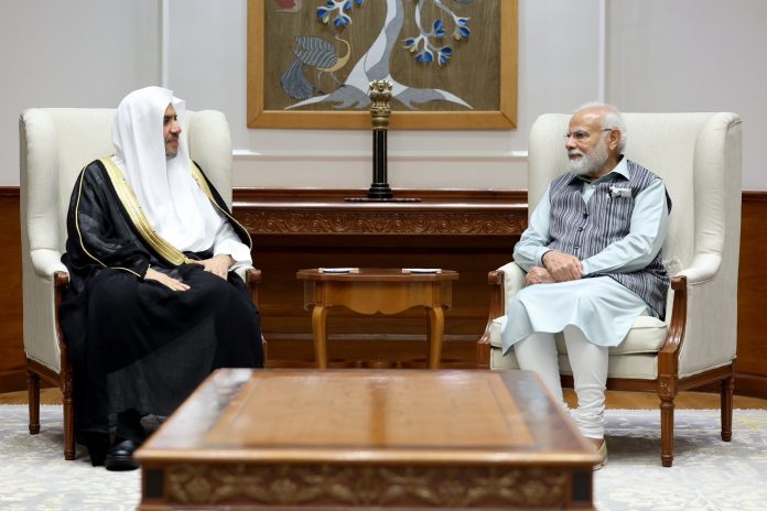 Prime Minister, Shri Narendra Modi held talks with the Secretary General of the Muslim World League, H.E. Sheikh Dr Mohammad bin Abdulkarim Al-Issa.