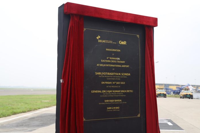 Shri Jyotiraditya M. Scindia inaugurates 4th Runway and elevated Taxiway at Delhi Airport