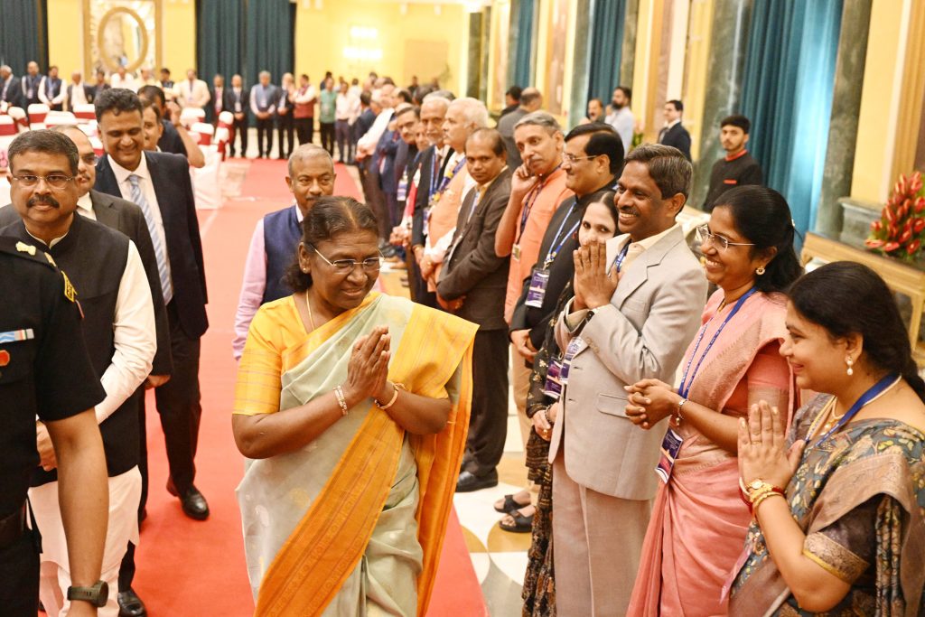 The President of India, Smt Droupadi Murmu graces the Visitor’s Conference 2023 at Rashtrapati Bhavan, in New Delhi on July 10, 2023.