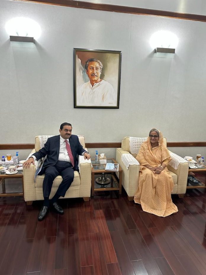 Adani Group Chairman Gautam Adani called on Bangladesh Prime Minister Sheikh Hasina in Dhaka
