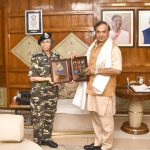 Smt. Rashmi Shukla, IPS, Director General, Sashastra Seema Bal called on Dr. Himanta Biswa Sharma, Hon'ble Chief Minister of Assam and expressed gratitude on behalf of the force by presenting him a memento and sapling.