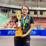 Ms. Moumita Dutta, representing Railway Sports Promotion Board (RSPB) has secured the 2nd position in the individual category. She won the silver medal in the 50th All India Inter Institutional Table Tennis Championship, 2023 held at Visakhapatnam, Andhra Pradesh from 16th to 22nd August 2023.