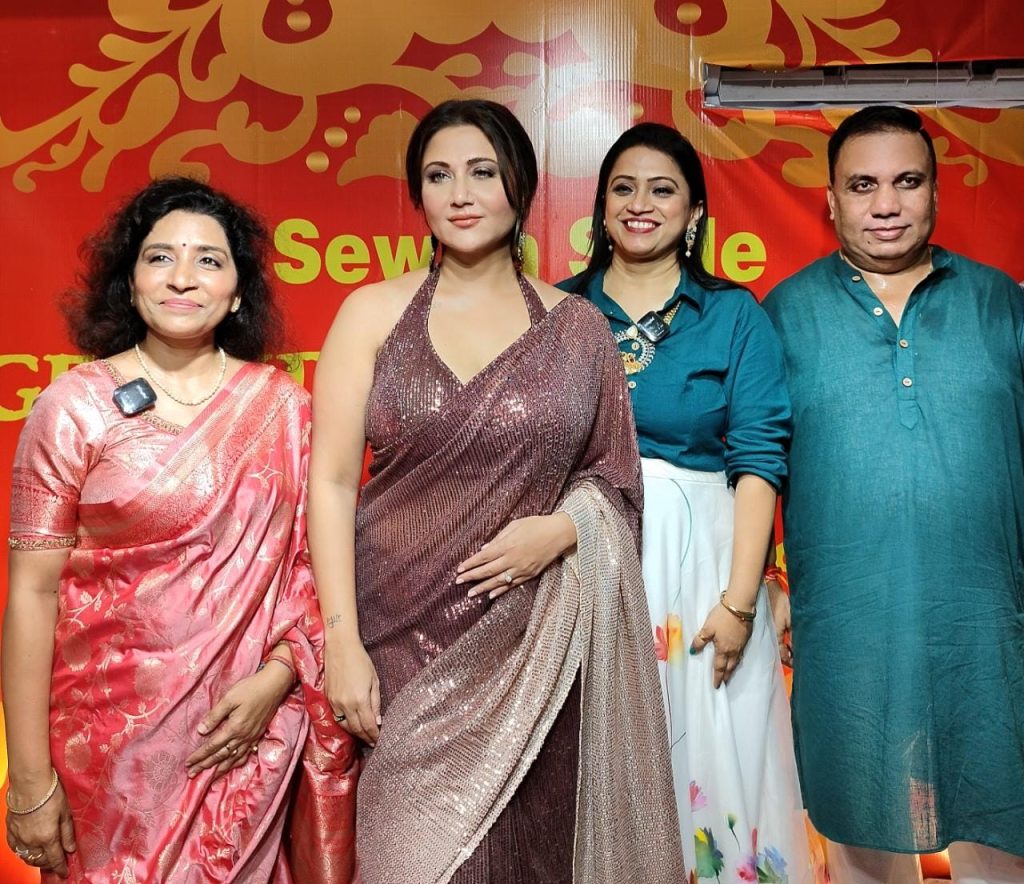 L-R: Dr. Mamata Binani, President of MSME Forum, Swastika Mukherjee, Indian Actress, Rajani Kedia Ghosh, Owner of Sew in Style & Rajpal Sing Khalon, IAS, Former Additional Chief Secretary.