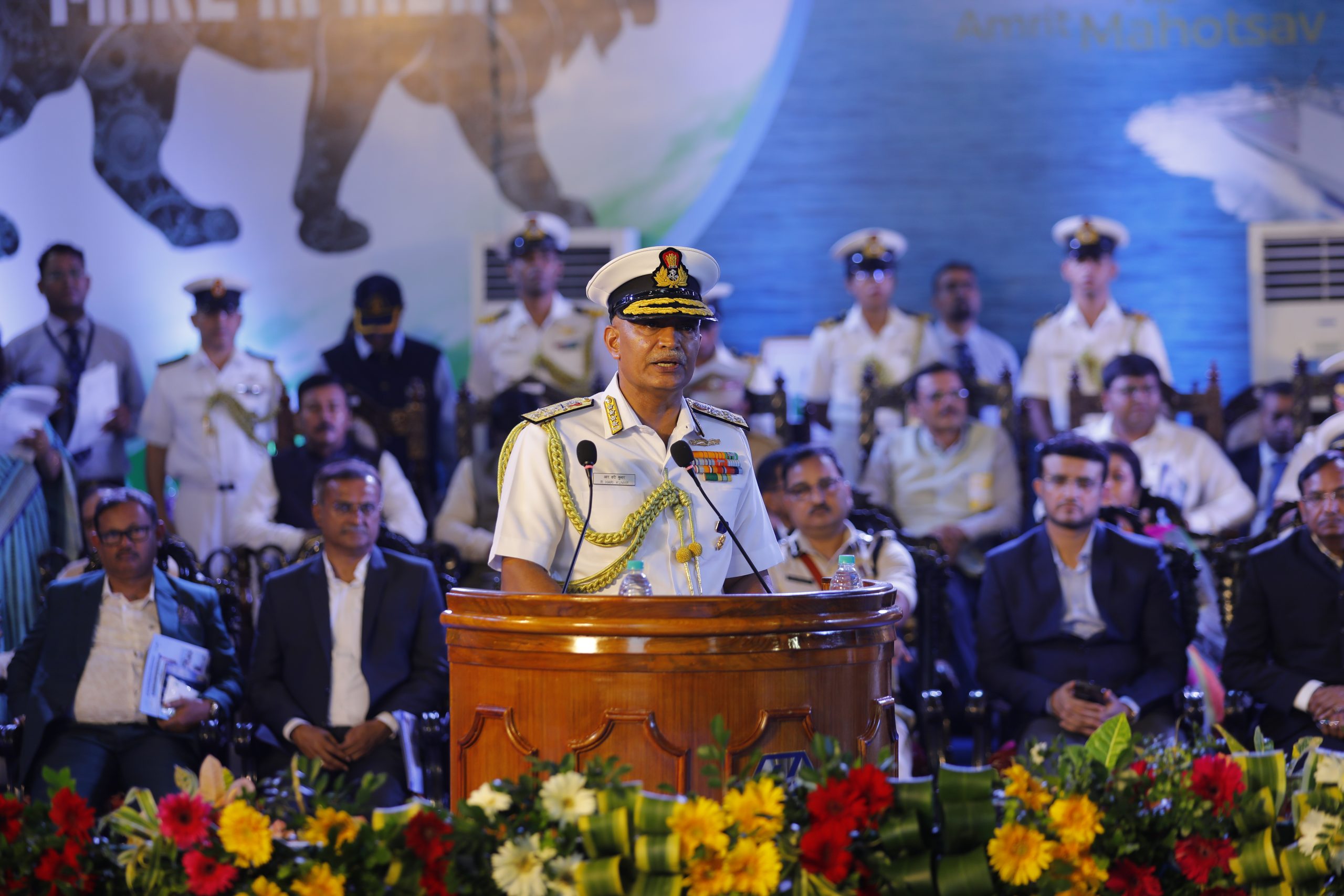The Hon'ble President of India, Smt Droupadi Murmu, Shri CV Ananda Bose, Hon’ble Governor of West Bengal, Ms Mamata Banerjee Chief Minister of West Bengal, Shri Ajay Bhatt Raksha Rajya Mantri, Admiral R Hari Kumar, Chief of the Naval Staff, other senior officers from the Indian Navy and MoD, were amongst the several dignitaries who attended the launch ceremony.