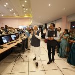 PM at success of Chandrayaan-3 Mission at ISRO Telemetry Tracking and Command Network (ISTRAC), in Bengaluru on August 26, 2023.