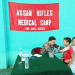 Assam Rifles under Headquarter Inspector General Assam Rifles (East) organised Medical Aid Camp for the residents of relief camp at Bidyanagar Sports Complex, Jiribam District, Manipur.