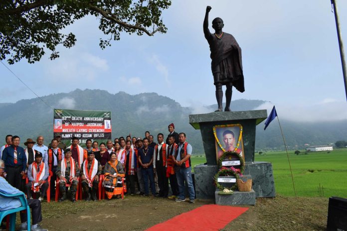 Assam Rifles along with locals and Civil Administration came together to commemorate the death anniversary of revered Naga freedom fighter Haipou Jadonang on 29 Aug 23 at Kambiron village, Khoupum Valley, Sankhomei village, Senapati district and Tamenglong district.