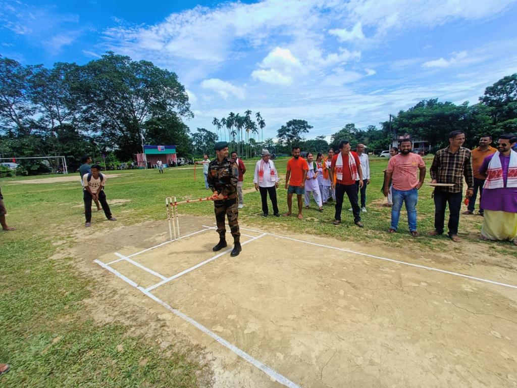 The Rampur Yuvak Sangh, in collaboration with Lekhapani Battalion of the Assam Rifles, conducted the inauguration ceremony of a cricket tournament at Rampur village,Tinsukia District (Assam).