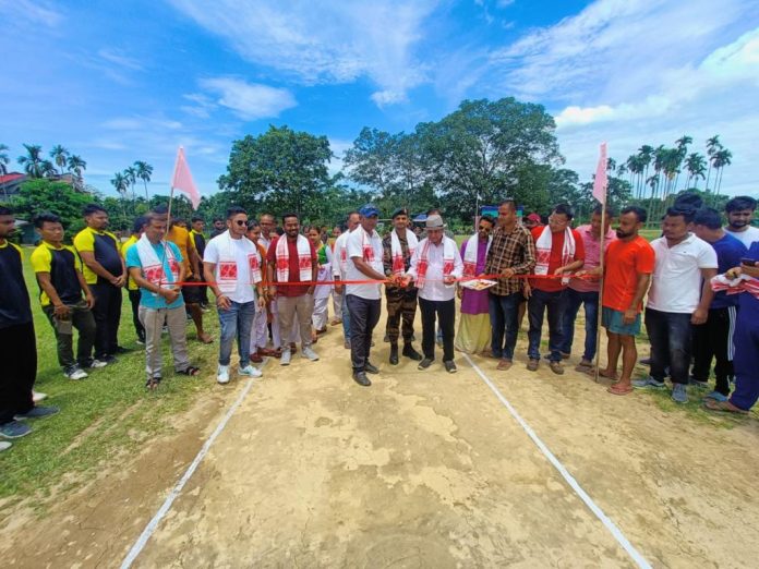 The Rampur Yuvak Sangh, in collaboration with Lekhapani Battalion of the Assam Rifles, conducted the inauguration ceremony of a cricket tournament at Rampur village,Tinsukia District (Assam).