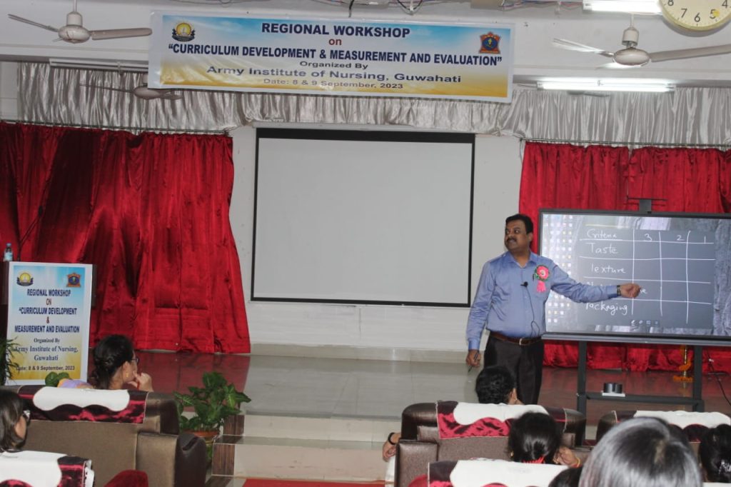 Dr. Sunil Kalekar, Assistant Professor, Adhyapak Mahavidyalaya, Pune at the Regional workshop organised by the Army Institute of Nursing, Basistha, in Guwahati, Assam.