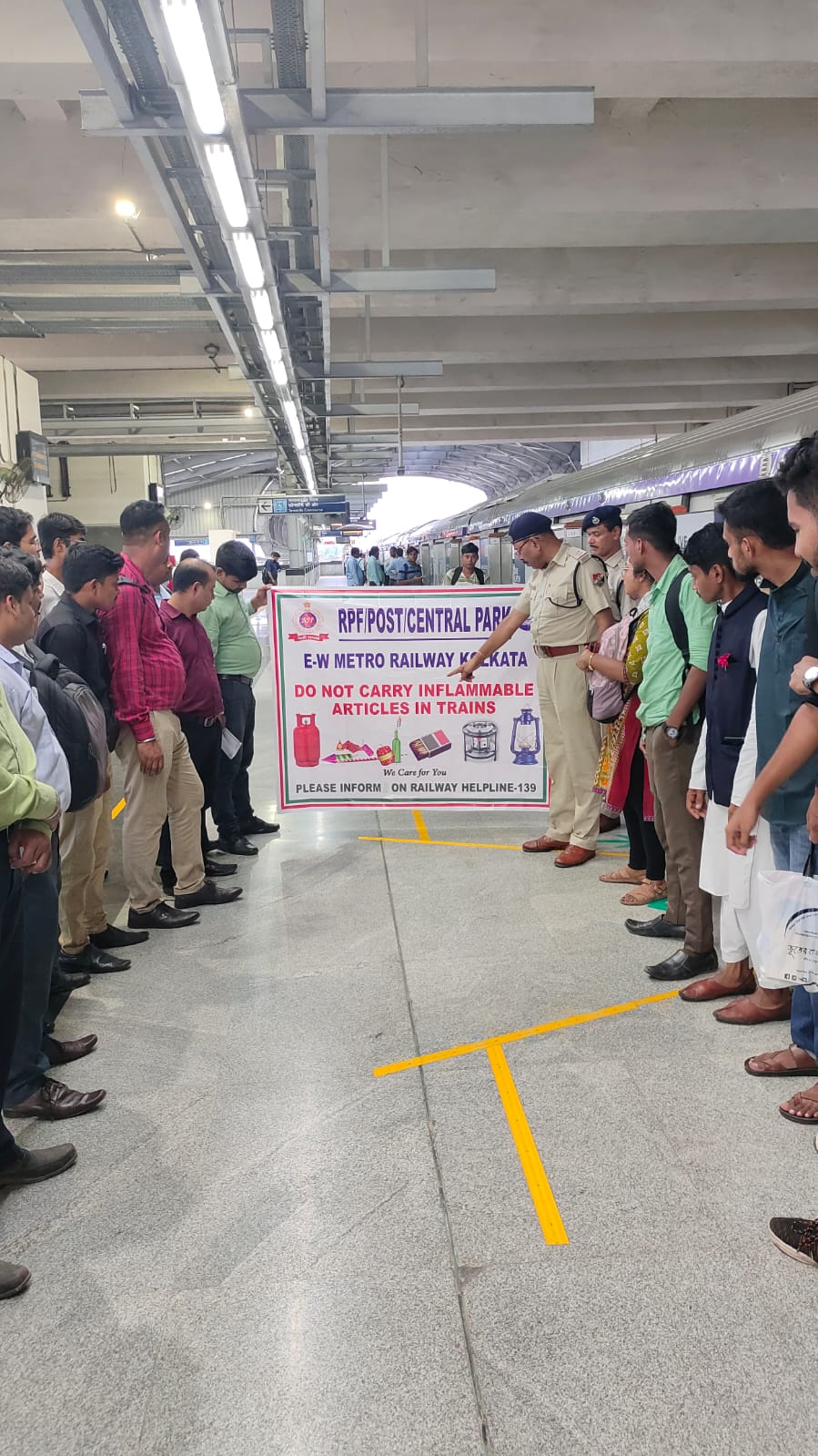 METRO RAILWAY CONDUCTS AWARENESS CAMPAIGNS AGAINST CARRYING INFLAMMABLE ITEMS IN TRAINS