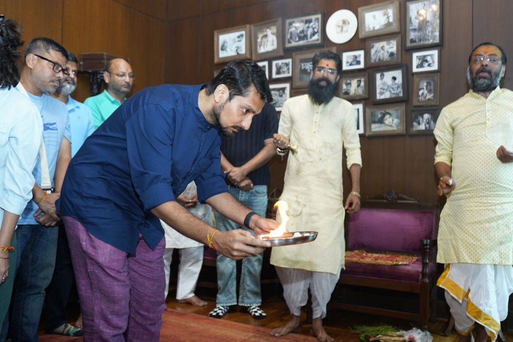 The auspicious mahurat ceremony for the upcoming release, "Pokkhirajer Dim", a collaborative production between Jio Studios and SVF Entertainment.