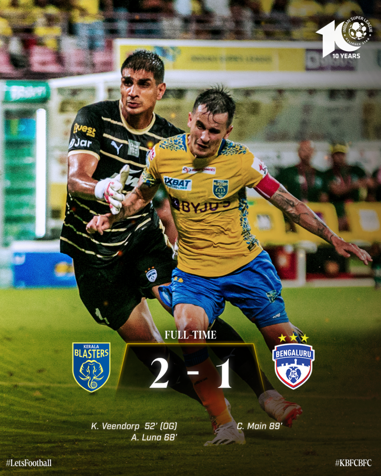 Kerala Blasters eclipses Bengaluru FC 2-1 amongst a sea of yellow in a thrilling ISL 2023-24 season opener
