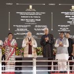 PM lays foundation stone and dedicates to nation Railway projects at Raigarh, in Chhattisgarh on September 14, 2023.