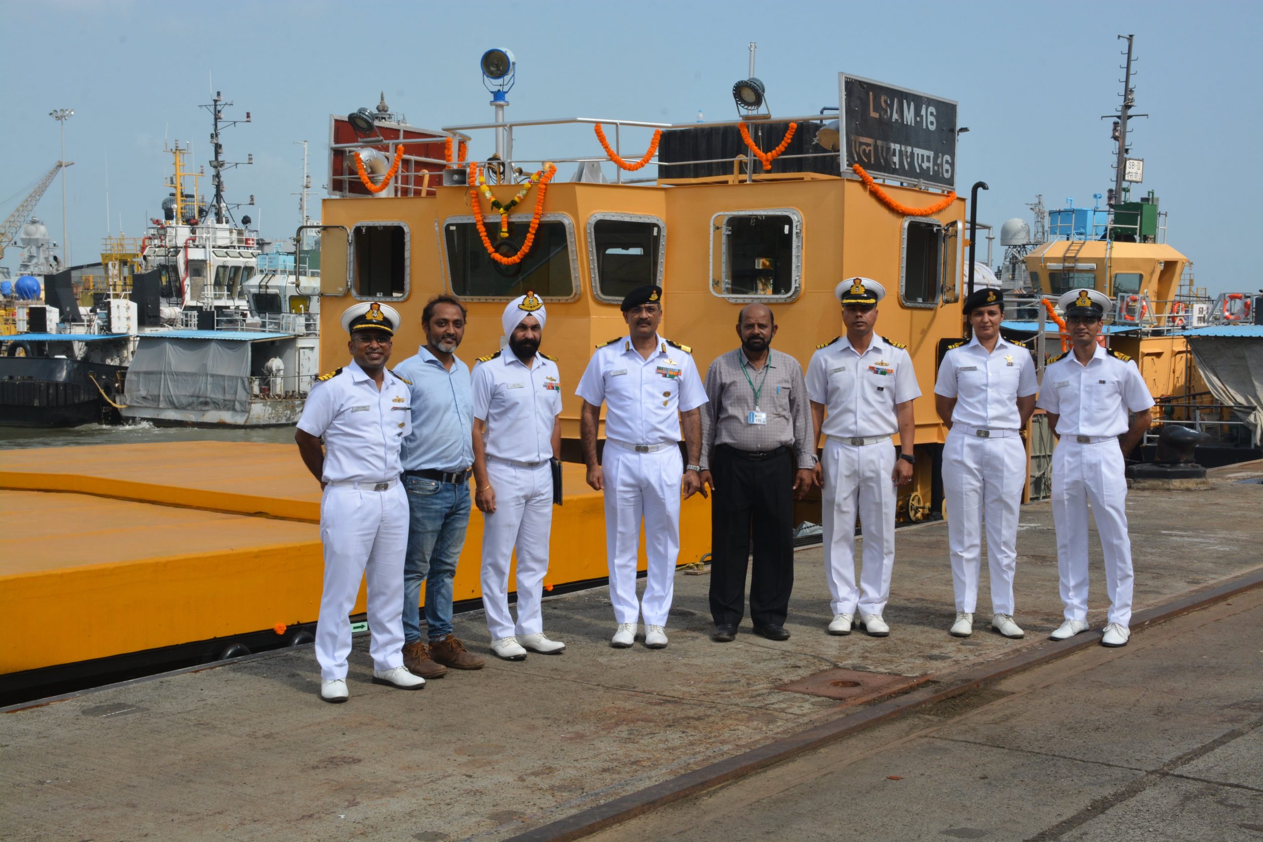 The Second Barge of the series LSAM 16 (Yard 126) was delivered to the Indian Navy on 06 Sep 23in the presence of Cmde MV Raj Krishna, CoY(Mbi).