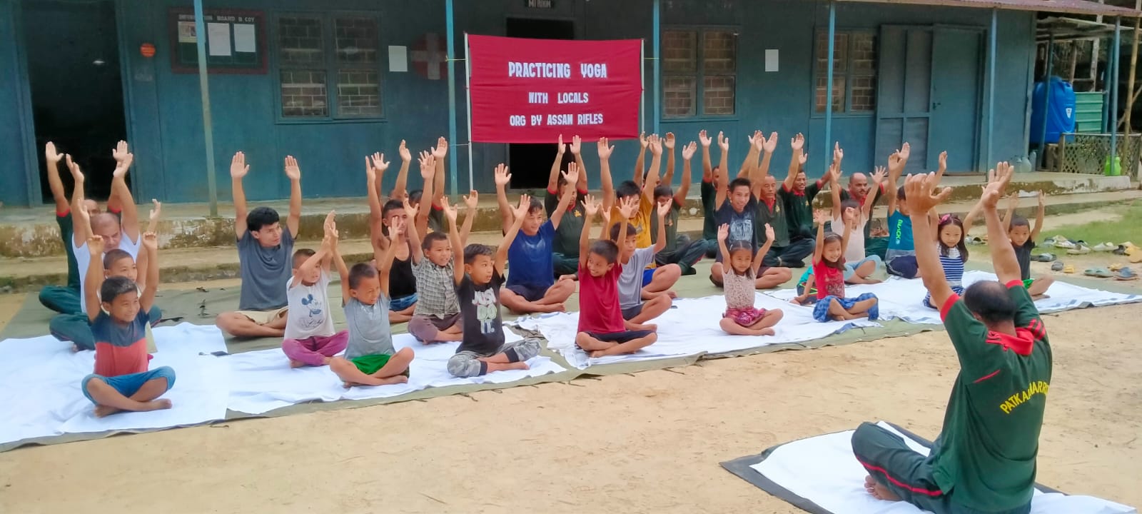 ASSAM RIFLES ORGANISED ‘PRACTICING YOGA WITH LOCALS’ IN NEW KAIPHUNDAI, TAMENGLONG DISTRICT, MANIPUR