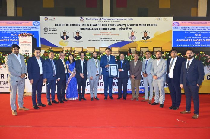 ICAI's Jaipur Mega Event Achieves Guinness World Record, Igniting the Aspirations of Future Finance Leaders.