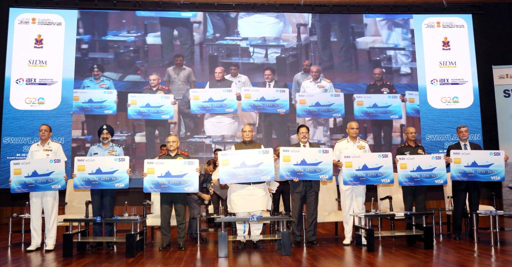 The Union Minister for Defence, Shri Rajnath Singh at the plenary session of ‘Swavlamban 2.0’, the two-day seminar of Naval Innovation and Indigenisation Organisation (NIIO), in New Delhi on October 04, 2023.