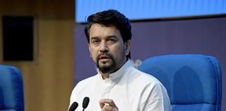 ১৯তম এশিয়ান গেমস-এ ভারতীয় খেলোয়াড়দের ১০০টি পদক জয়ের সাফল্যে তাঁদের অভিনন্দিত করলেন শ্রী অনুরাগ সিং ঠাকুর কেন্দ্রীয় ক্রীড়া ও যুব বিষয়ক মন্ত্রী শ্রী অনুরাগ সিং ঠাকুর(Image from Wikipedia)