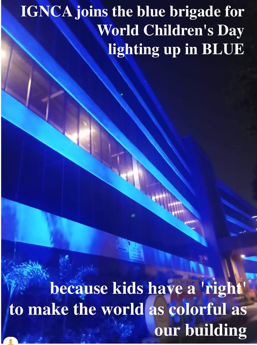 Blue Building for Children Day