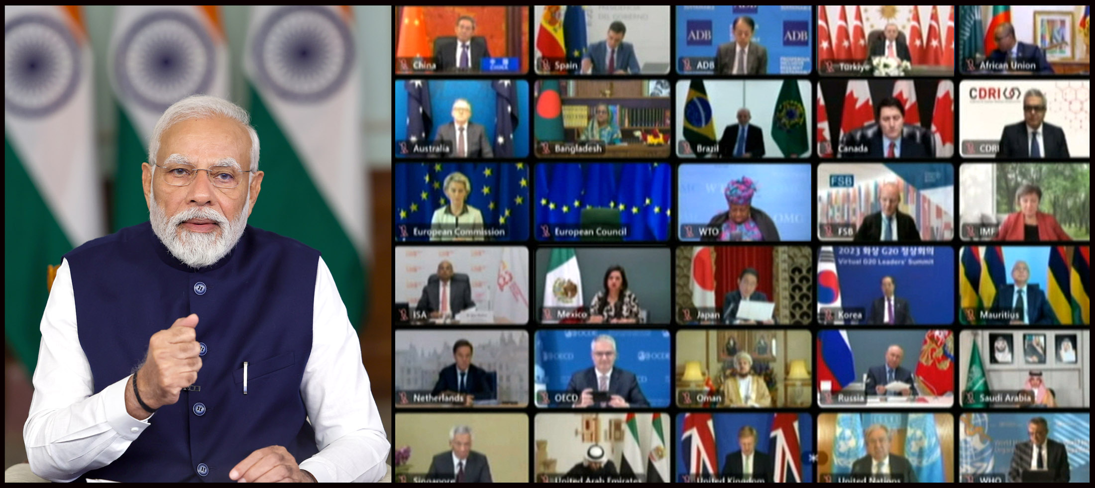 PM inaugural statement at the Virtual G20 Summit on November 22, 2023.