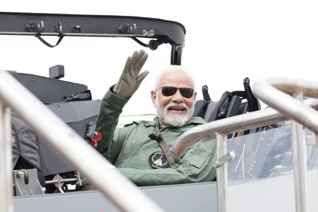 PM takes sortie on IAF multirole fighter jet Tejas on November 25, 2023.